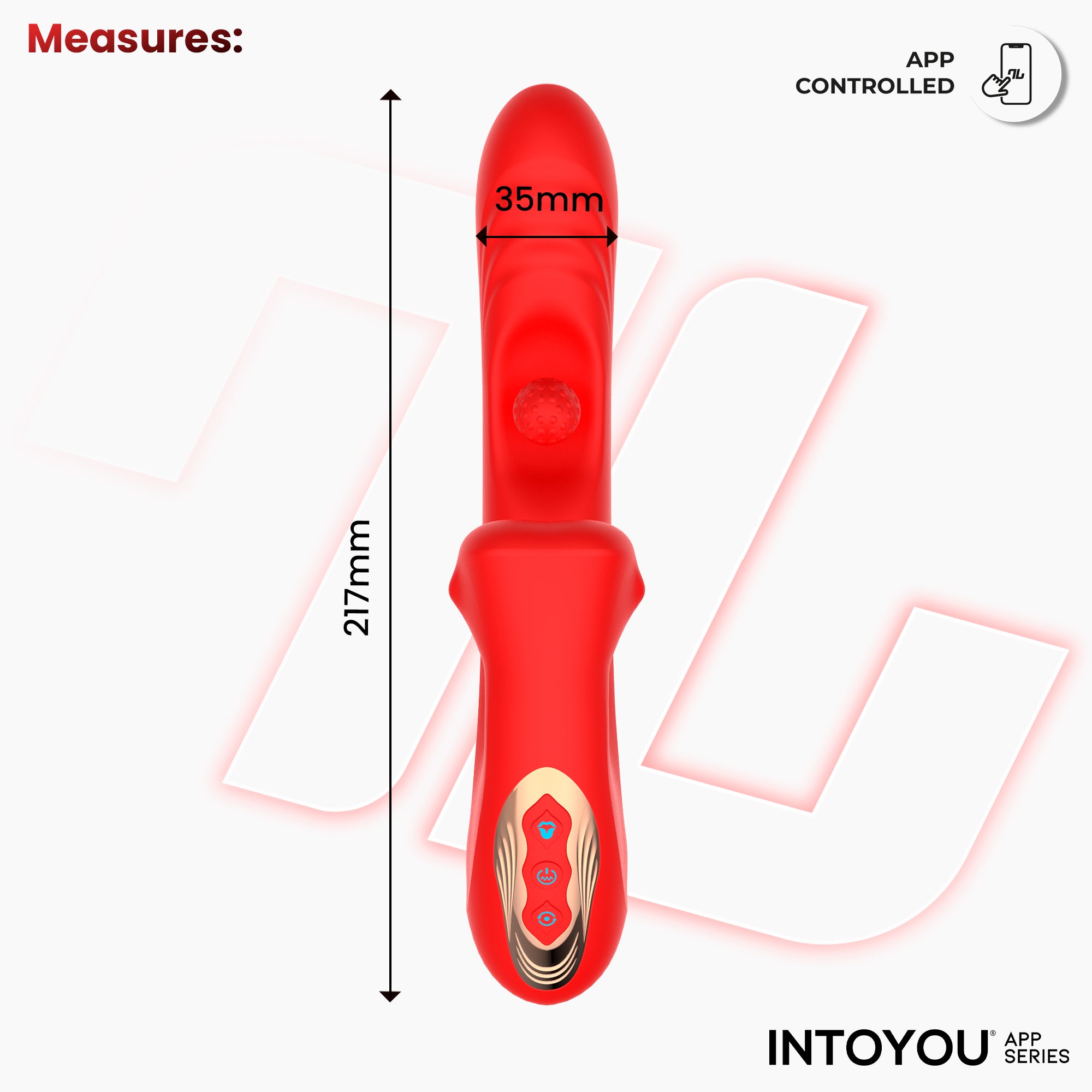Franky Vibrador con Biting y Bola Rotativa con APP
