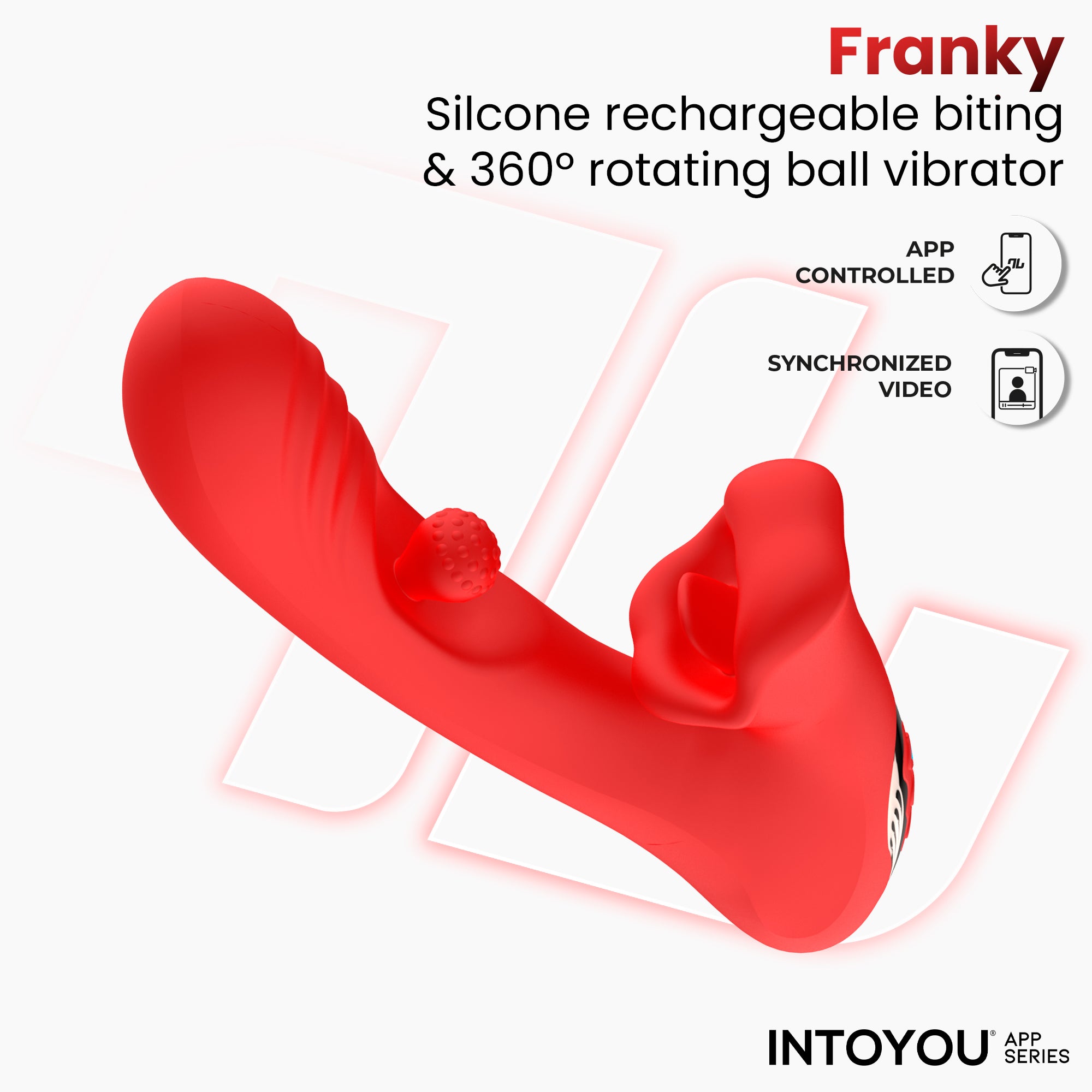 Franky Vibrador con Biting y Bola Rotativa con APP