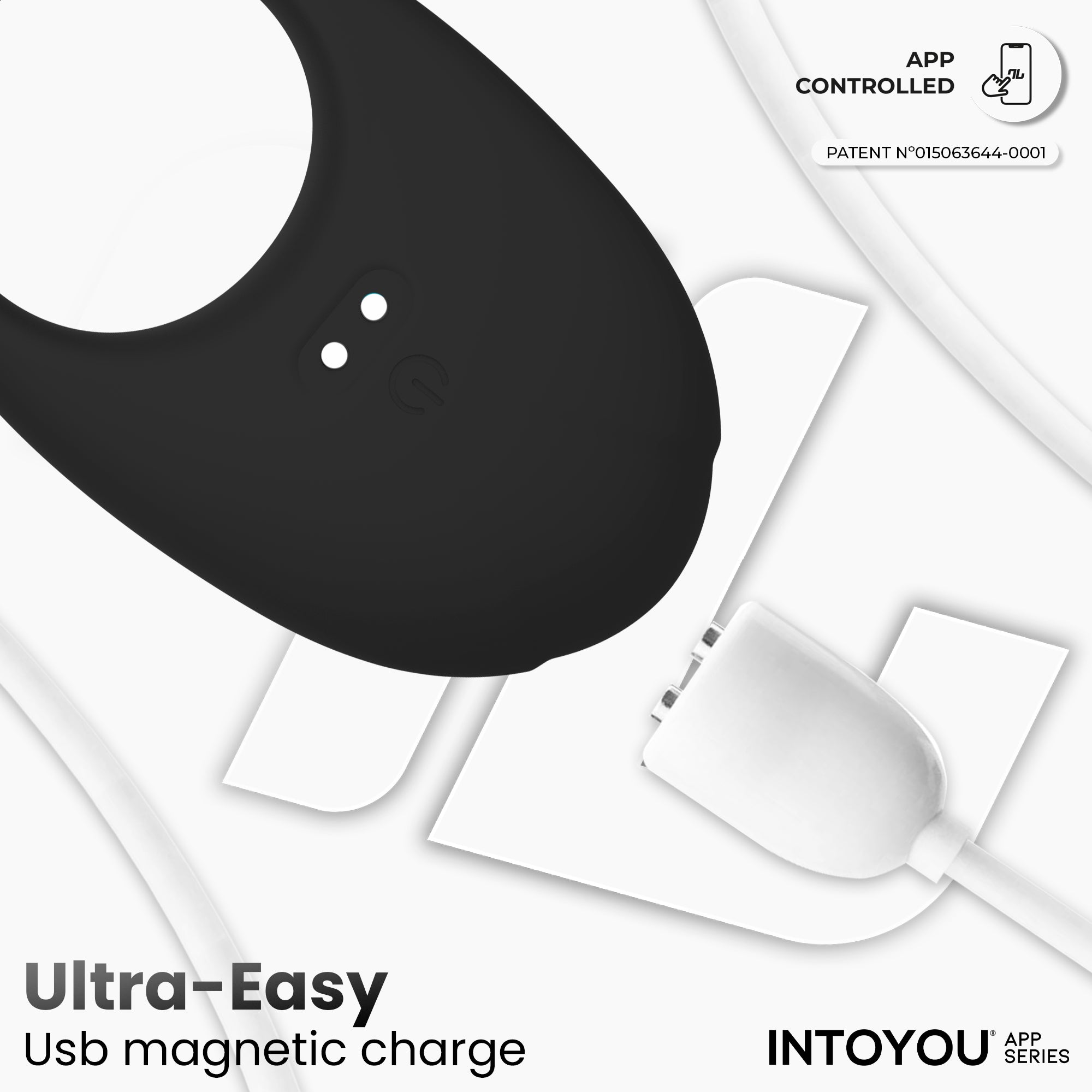 Ringo Anillo Vibrador con APP Unibody Negro