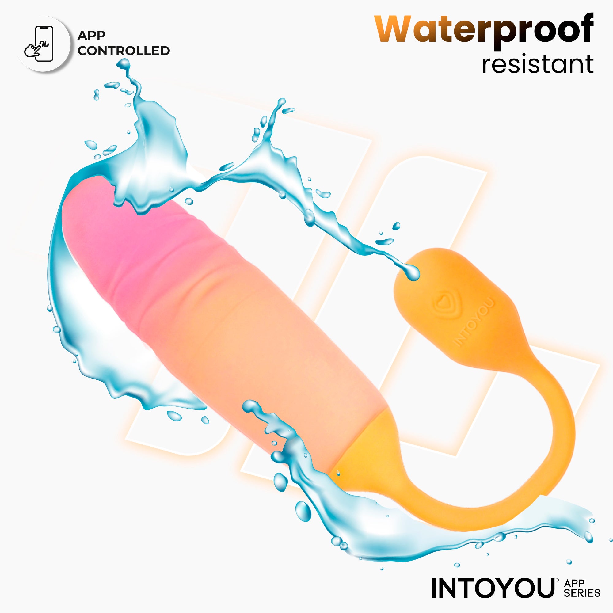 INTOYOU APP SERIES NexEgg Motion Huevo Vibrador con Thrusting App Naranja/Rosa