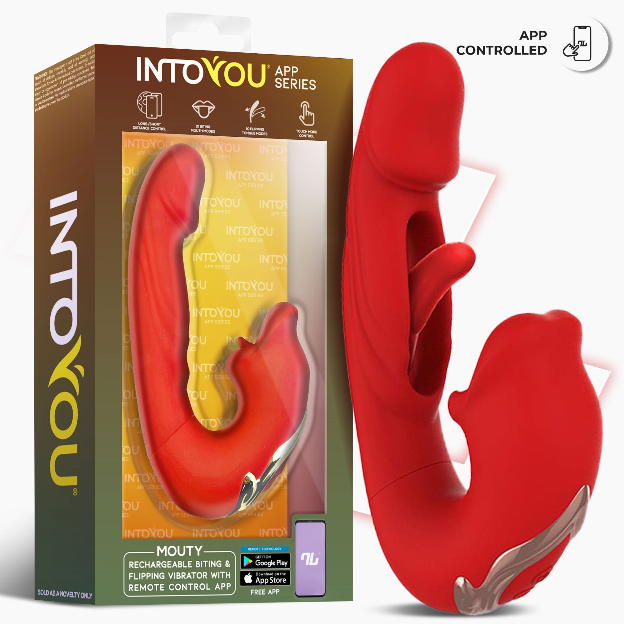 INTOYOU APP SERIES Mouty Vibrator with Nibbling and Flipping Function and App
