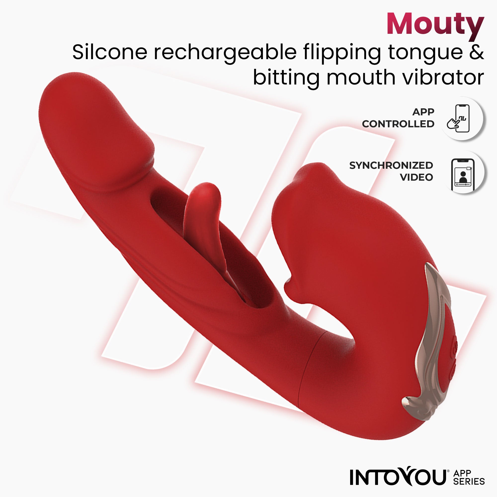 INTOYOU APP SERIES Mouty Vibrator with Nibbling and Flipping Function and App