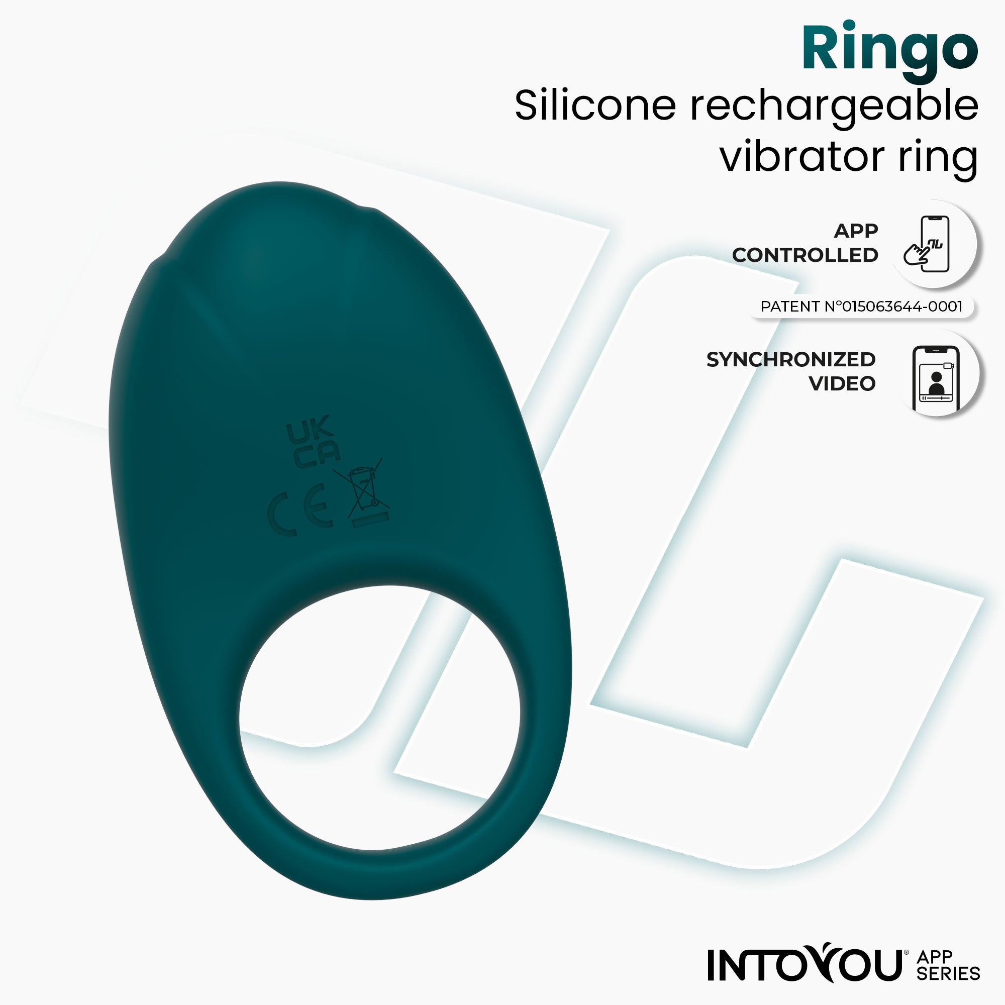 INTOYOU APP SERIES Ringo Vibrating Ring with APP Unibody Green