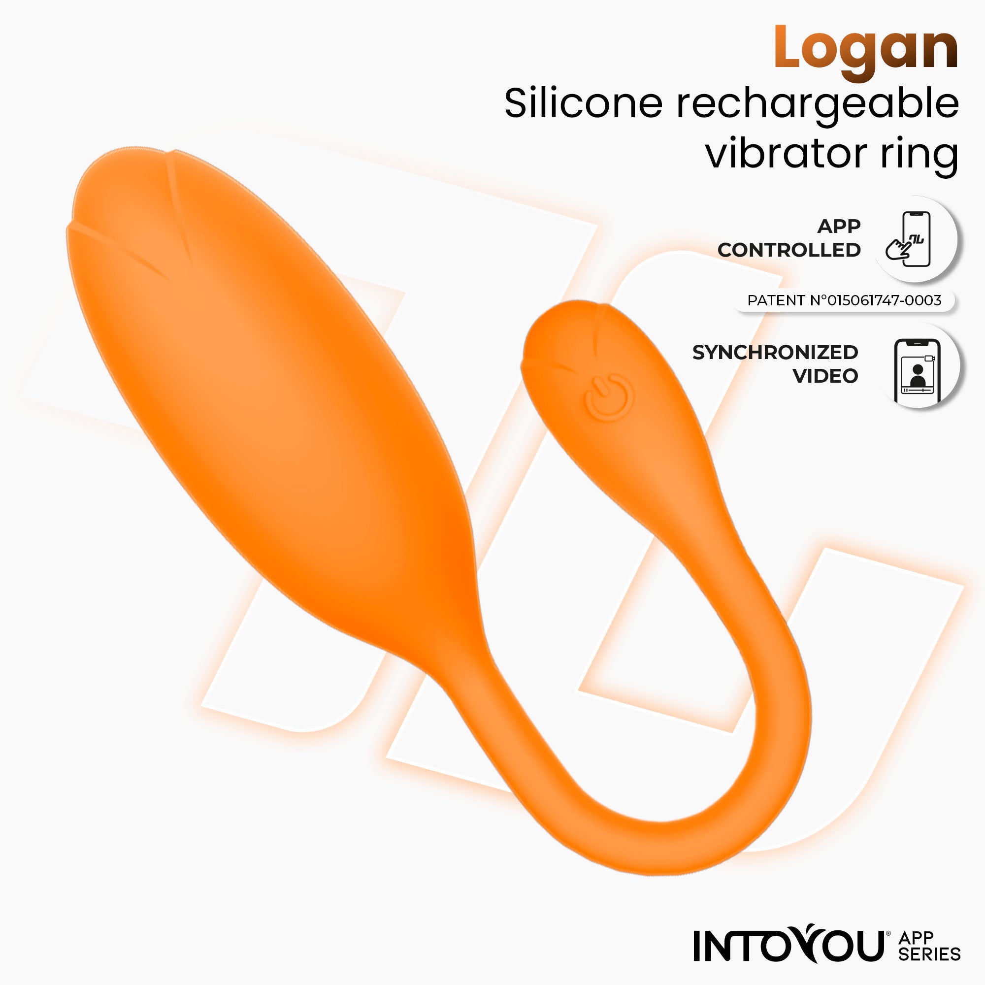 INTOYOU APP SERIES Logan Vibrating Egg with APP Silicone Unibody Orange