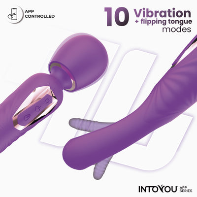 Série d'applications INTOYOU : masseur Salma avec langue pivotante et vibration via application.