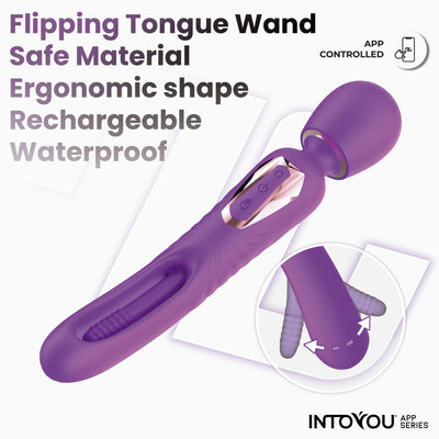 Série d'applications INTOYOU : masseur Salma avec langue pivotante et vibration via application.