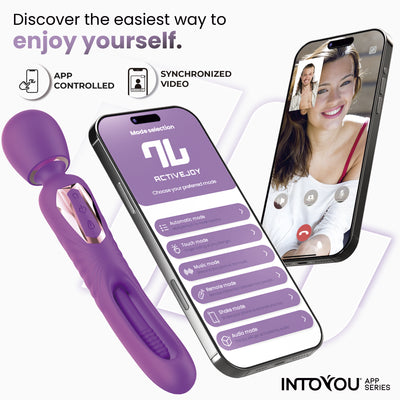 Série d'applications INTOYOU : masseur Salma avec langue pivotante et vibration via application.