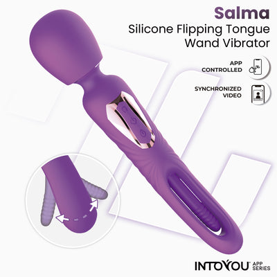 Série d'applications INTOYOU : masseur Salma avec langue pivotante et vibration via application.