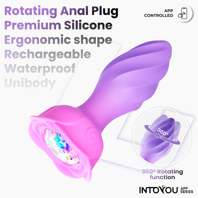 Série d'applications INTOYOU : Plug anal Moxy avec rotation à 360° via application