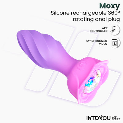 Série d'applications INTOYOU : Plug anal Moxy avec rotation à 360° via application