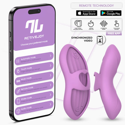 INTOYOU APP SERIES Laia Estimulador de Dedo con Calor y Funda con APP Lavanda