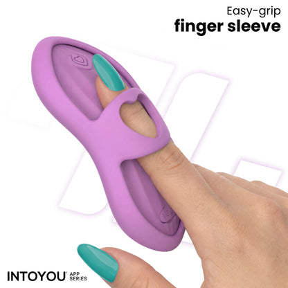 INTOYOU APP SERIES Laia Estimulador de Dedo con Calor y Funda con APP Lavanda