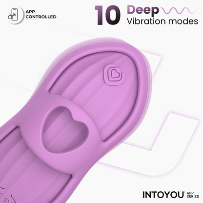 INTOYOU APP SERIES Laia Estimulador de Dedo con Calor y Funda con APP Lavanda