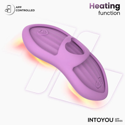 INTOYOU APP SERIES Laia Estimulador de Dedo con Calor y Funda con APP Lavanda