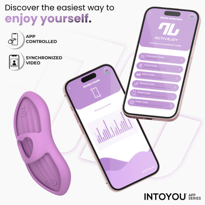 INTOYOU APP SERIES Laia Estimulador de Dedo con Calor y Funda con APP Lavanda