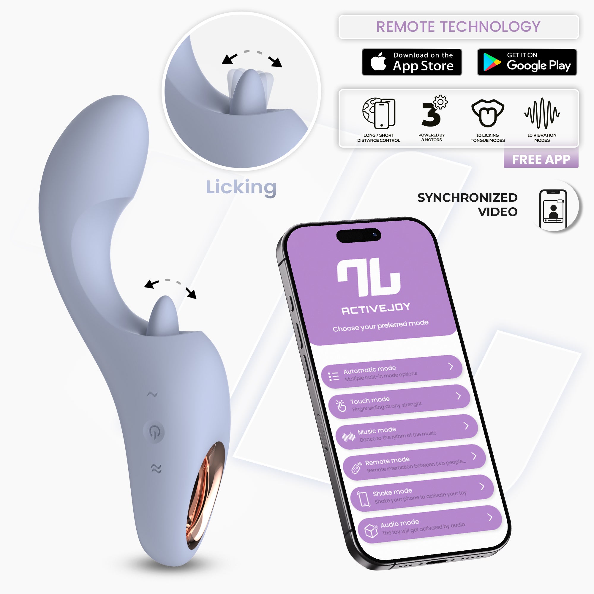 Licky Vibrador con Lengua Licking con App
