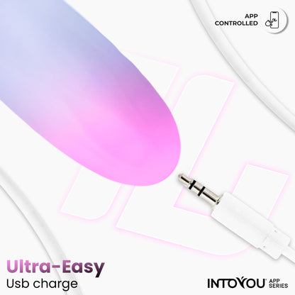 INTOYOU APP SERIES Huevo Silicona Doble Capa con APP Rosa/Azul