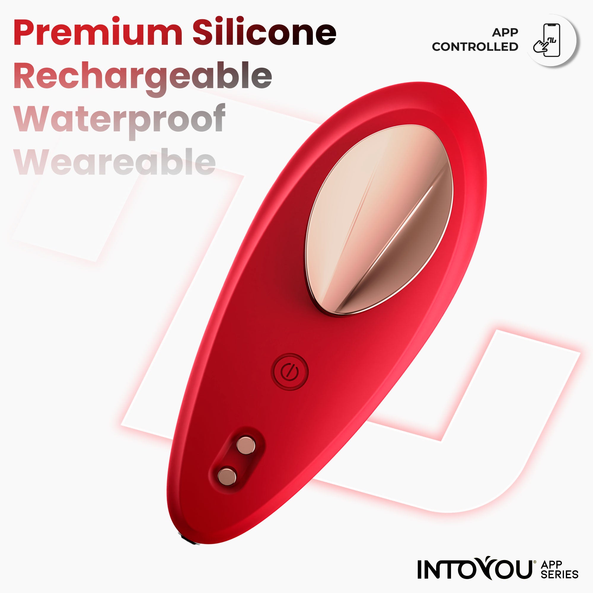 Culotte vibrante INTOYOU APP SERIES avec application, silicone rouge