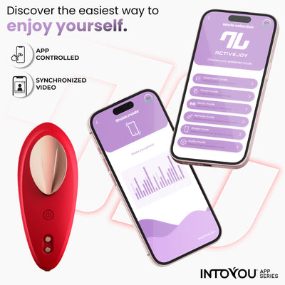 Culotte vibrante INTOYOU APP SERIES avec application, silicone rouge