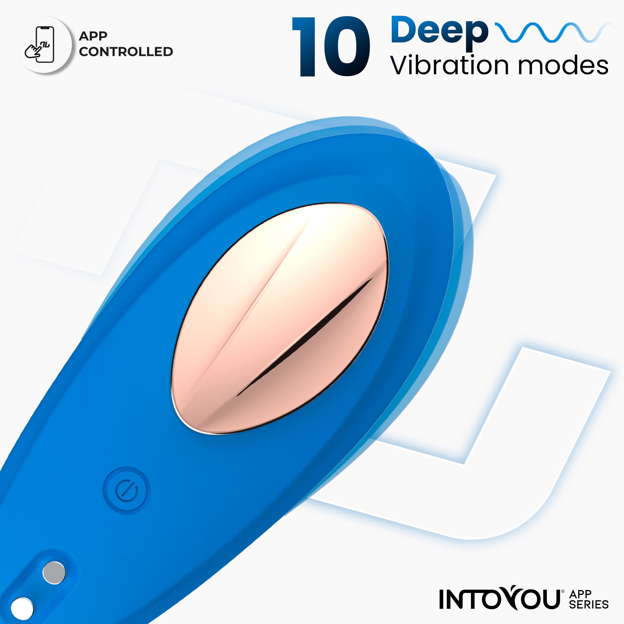 INTOYOU APP SERIES Vibrador de Braguita con APP Silicona Azul