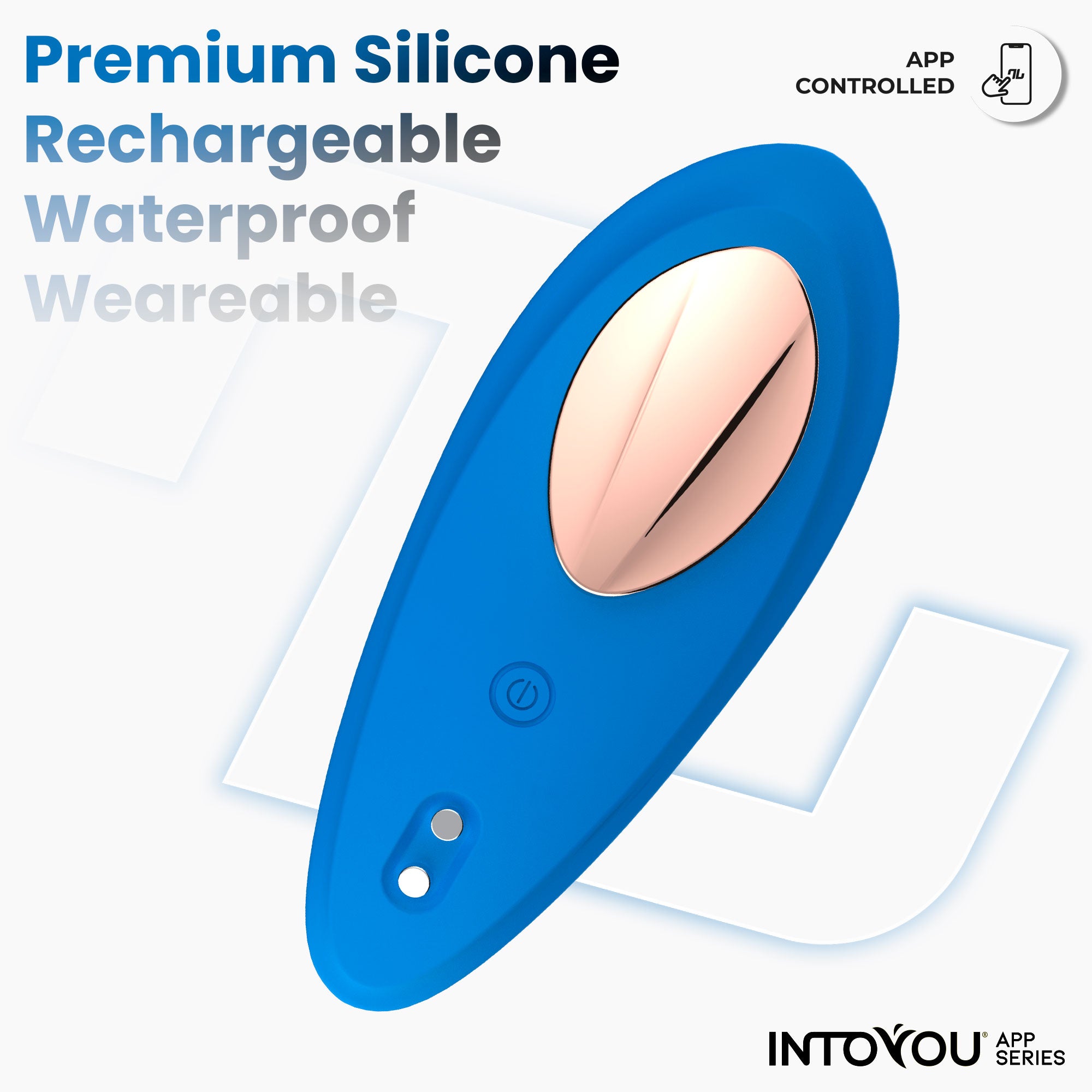 Culotte vibrante INTOYOU APP SERIES avec application, silicone bleu