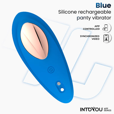Culotte vibrante INTOYOU APP SERIES avec application, silicone bleu