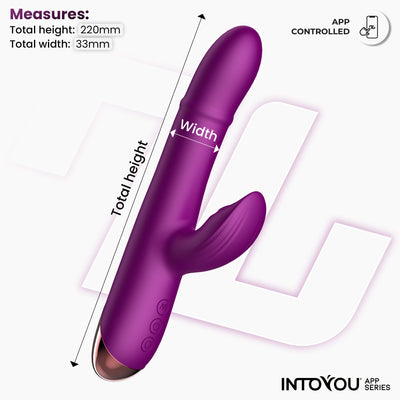 Vibromasseur Sendel de la série INTOYOU avec anneau à bille interne, mouvements de haut en bas et pulsations via l'application