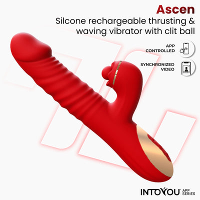 INTOYOU APP SERIES Vibrateur Ascen avec mouvement de va-et-vient et application USB magnétique