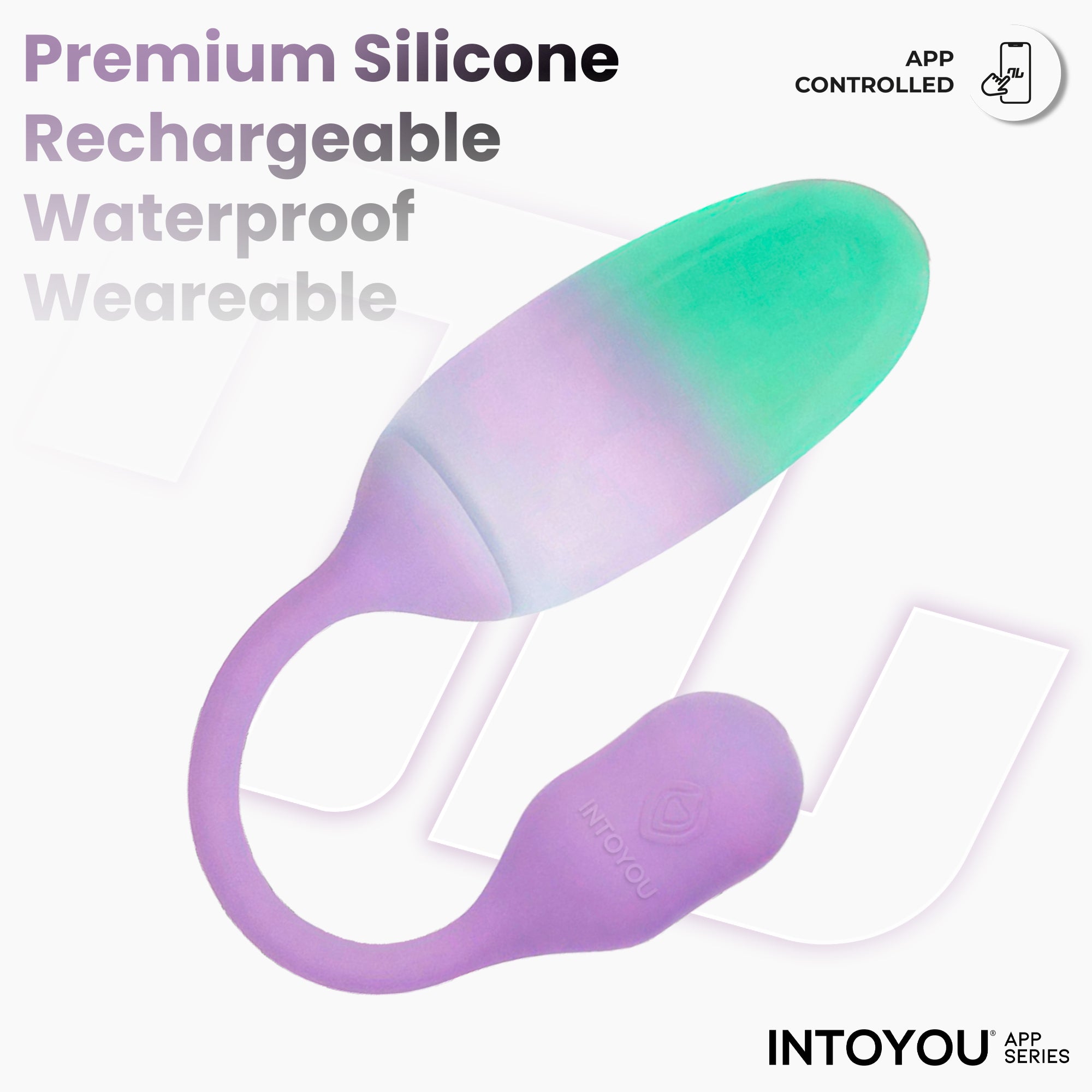 NexEgg Huevo Vibrador Silicona Doble capa con App Lila/Pistacho