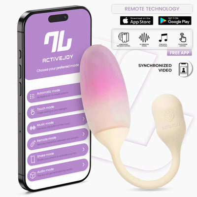 NexEgg Huevo Vibrador Silicona Doble capa con App Lila/Pistacho