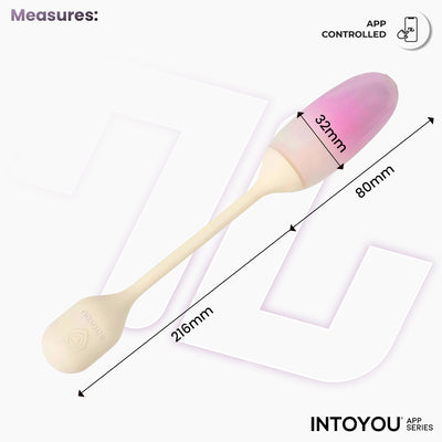 NexEgg Huevo Vibrador Silicona Doble capa App Beige/Rosa