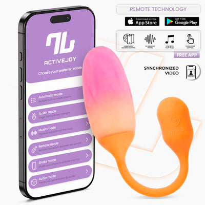 NexEgg Huevo Vibrador Silicona Doble capa App Beige/Rosa