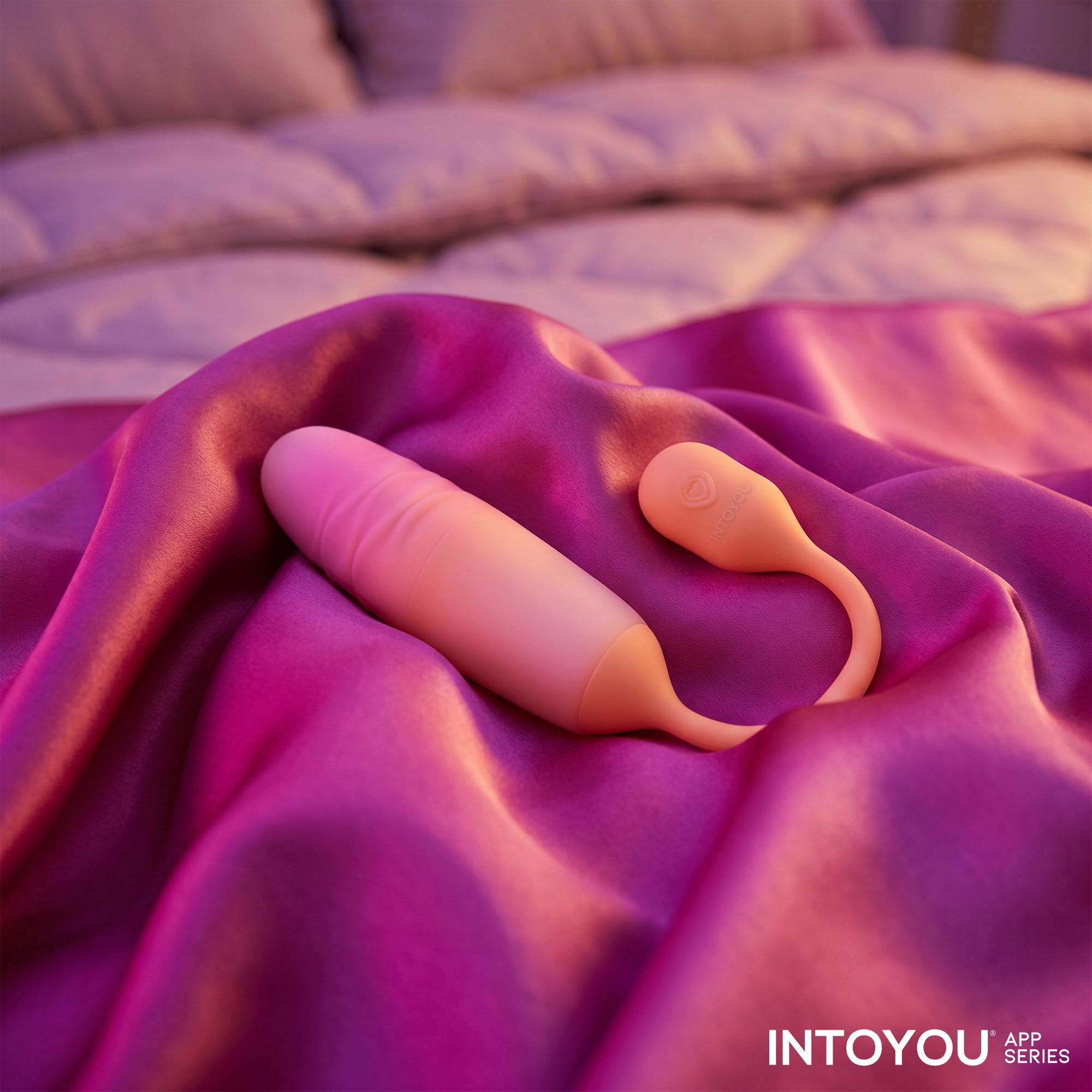 INTOYOU APP SERIES NexEgg Motion Huevo Vibrador con Thrusting App Naranja/Rosa