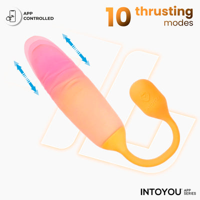 INTOYOU APP SERIES NexEgg Motion Huevo Vibrador con Thrusting App Naranja/Rosa