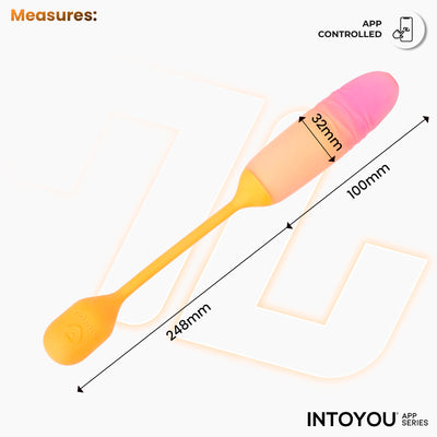 INTOYOU APP SERIES NexEgg Motion Huevo Vibrador con Thrusting App Naranja/Rosa
