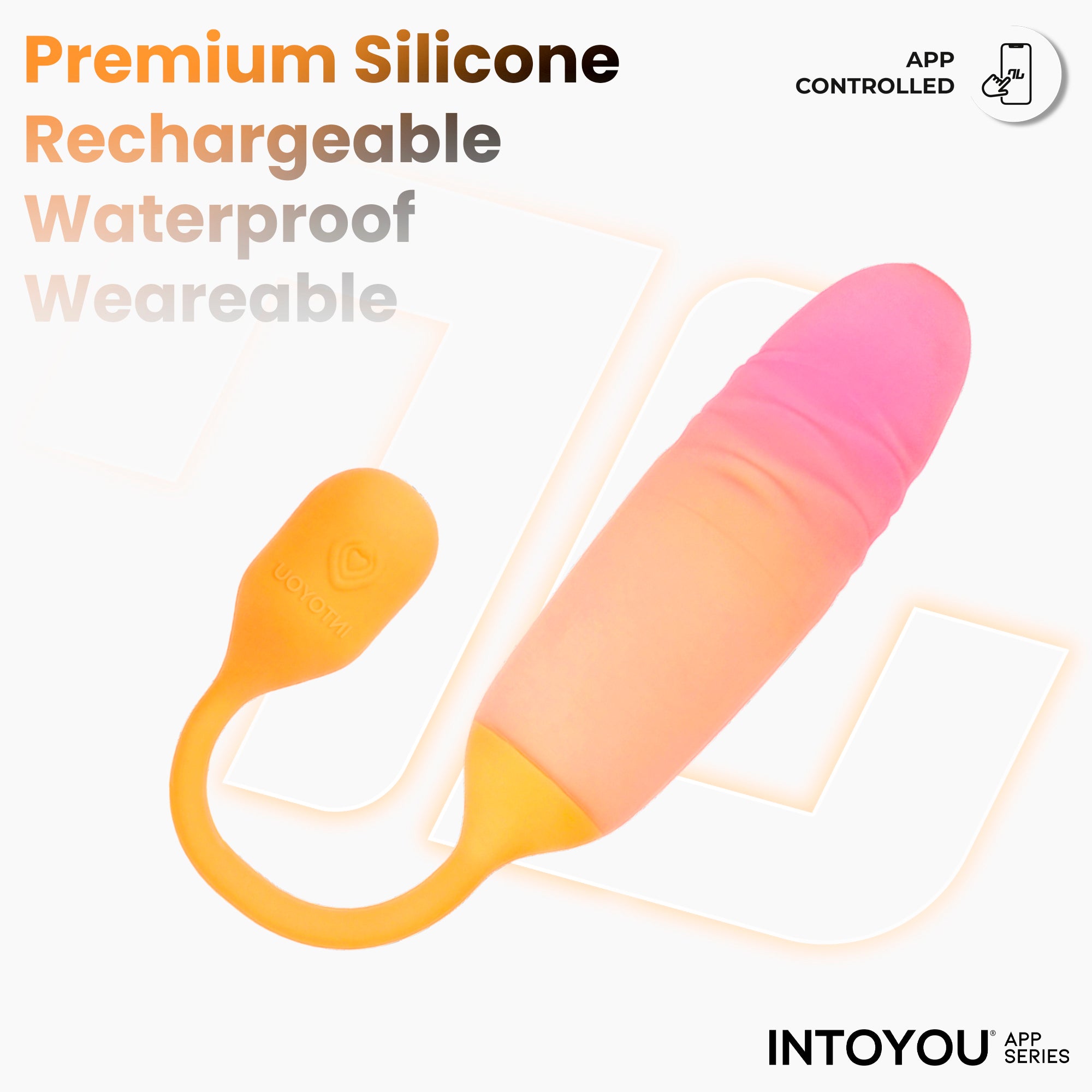 INTOYOU APP SERIES NexEgg Motion Huevo Vibrador con Thrusting App Naranja/Rosa