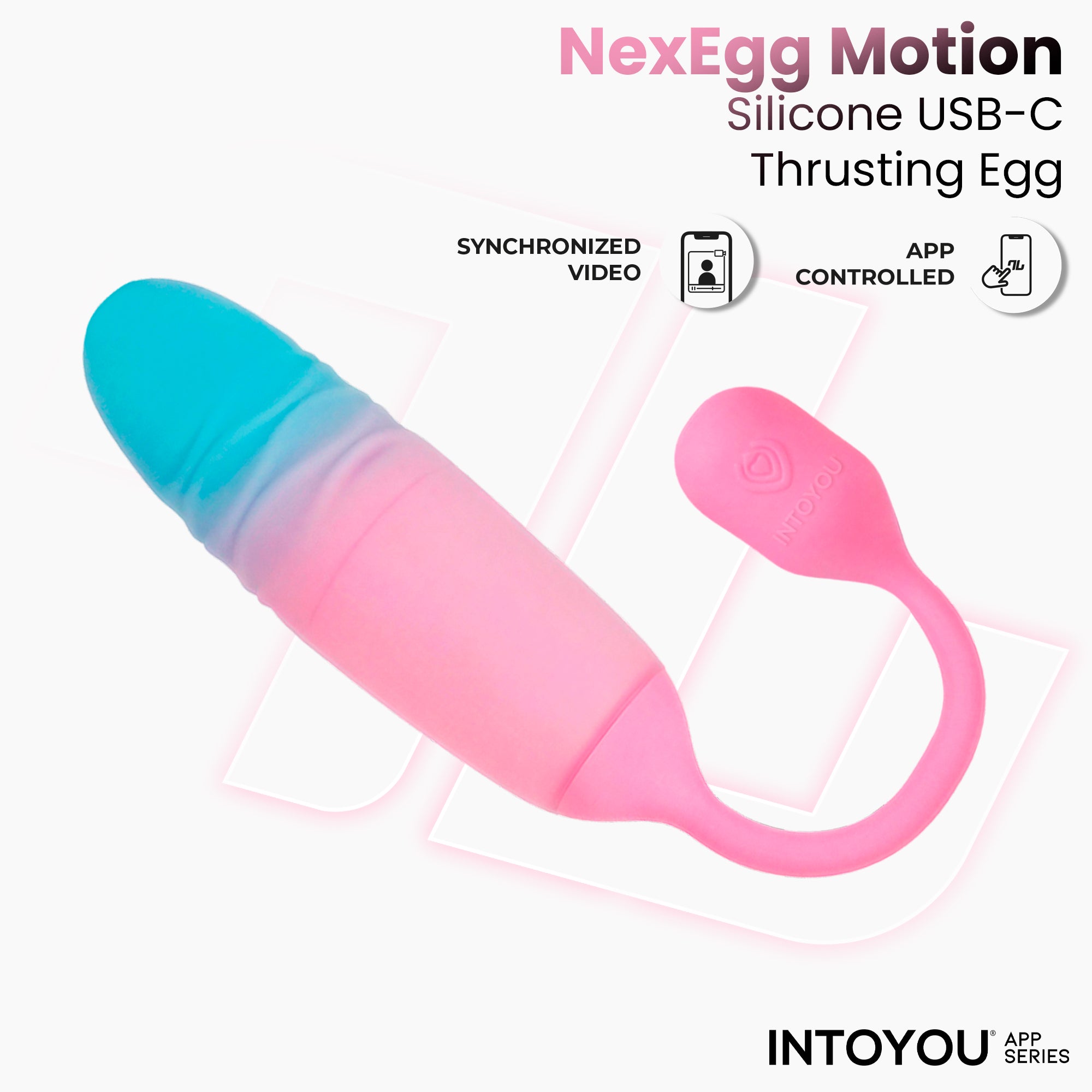 NexEgg Motion Huevo Vibrador con Thrusting App Rosa/Turquesa