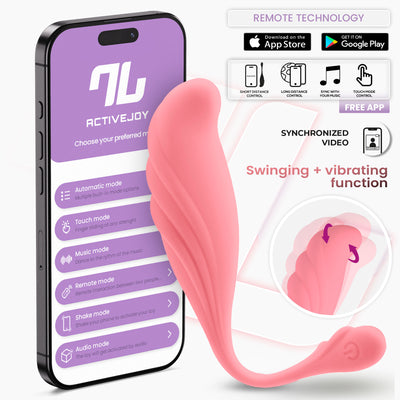 Œuf vibrant INTOYOU APP SERIES avec mouvement ondulatoire et application USB