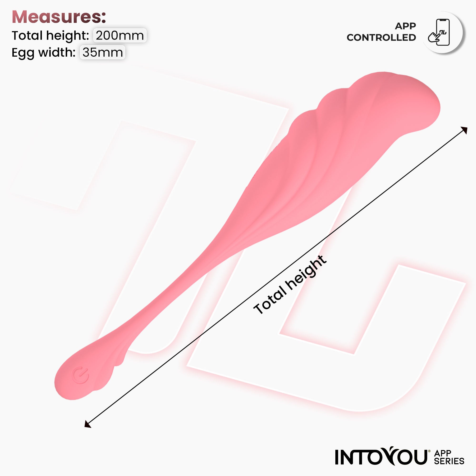 INTOYOU APP SERIES Huevo Vibrador con Movimiento Waving con APP USB