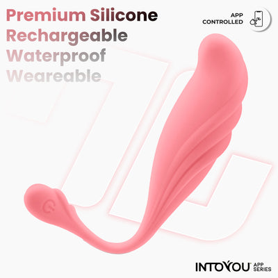 Œuf vibrant INTOYOU APP SERIES avec mouvement ondulatoire et application USB