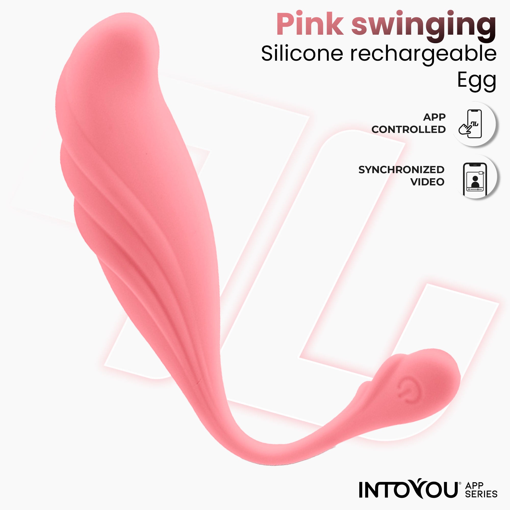 Œuf vibrant INTOYOU APP SERIES avec mouvement ondulatoire et application USB