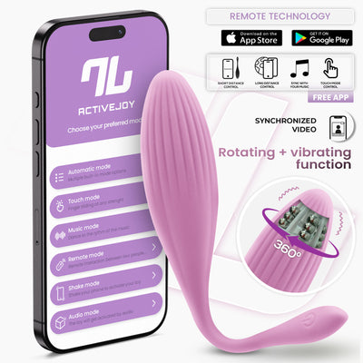 Œuf vibrant INTOYOU APP SERIES avec billes internes, rotation et application USB