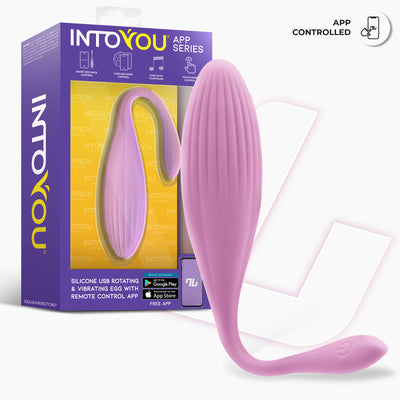 Œuf vibrant INTOYOU APP SERIES avec billes internes, rotation et application USB