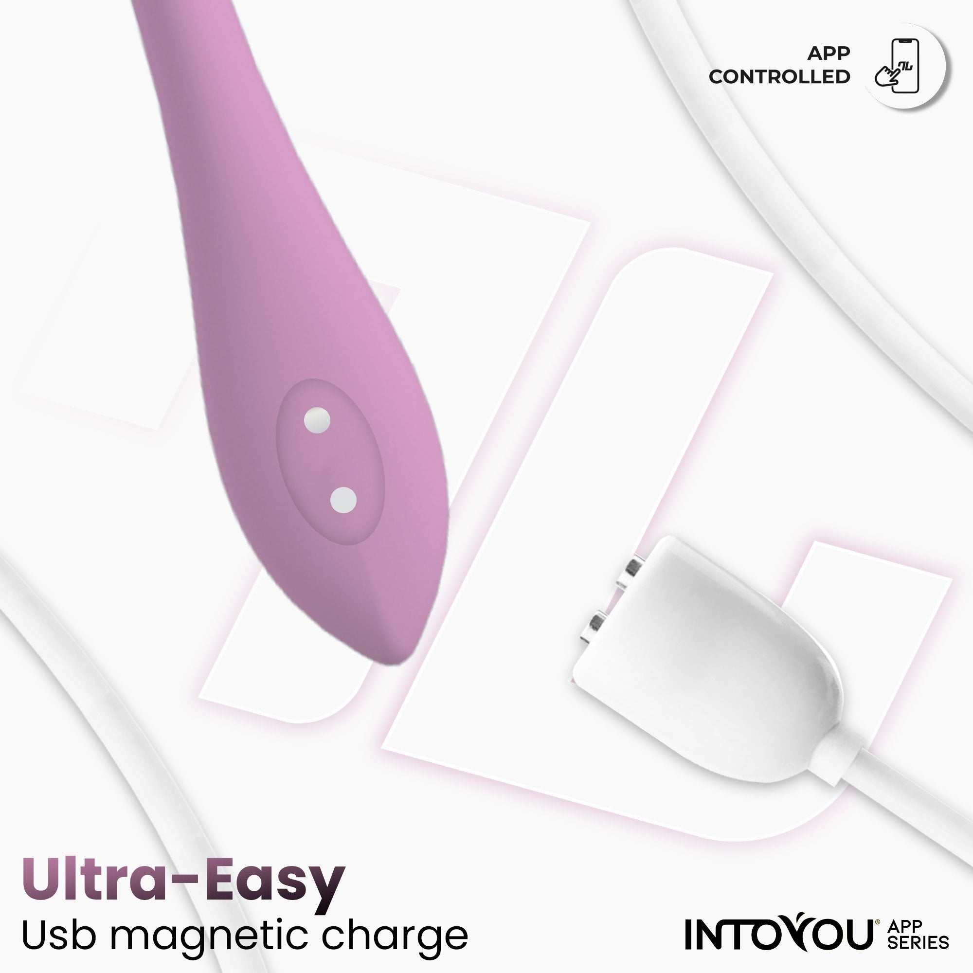 Œuf vibrant INTOYOU APP SERIES avec billes internes, rotation et application USB