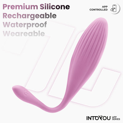 Œuf vibrant INTOYOU APP SERIES avec billes internes, rotation et application USB