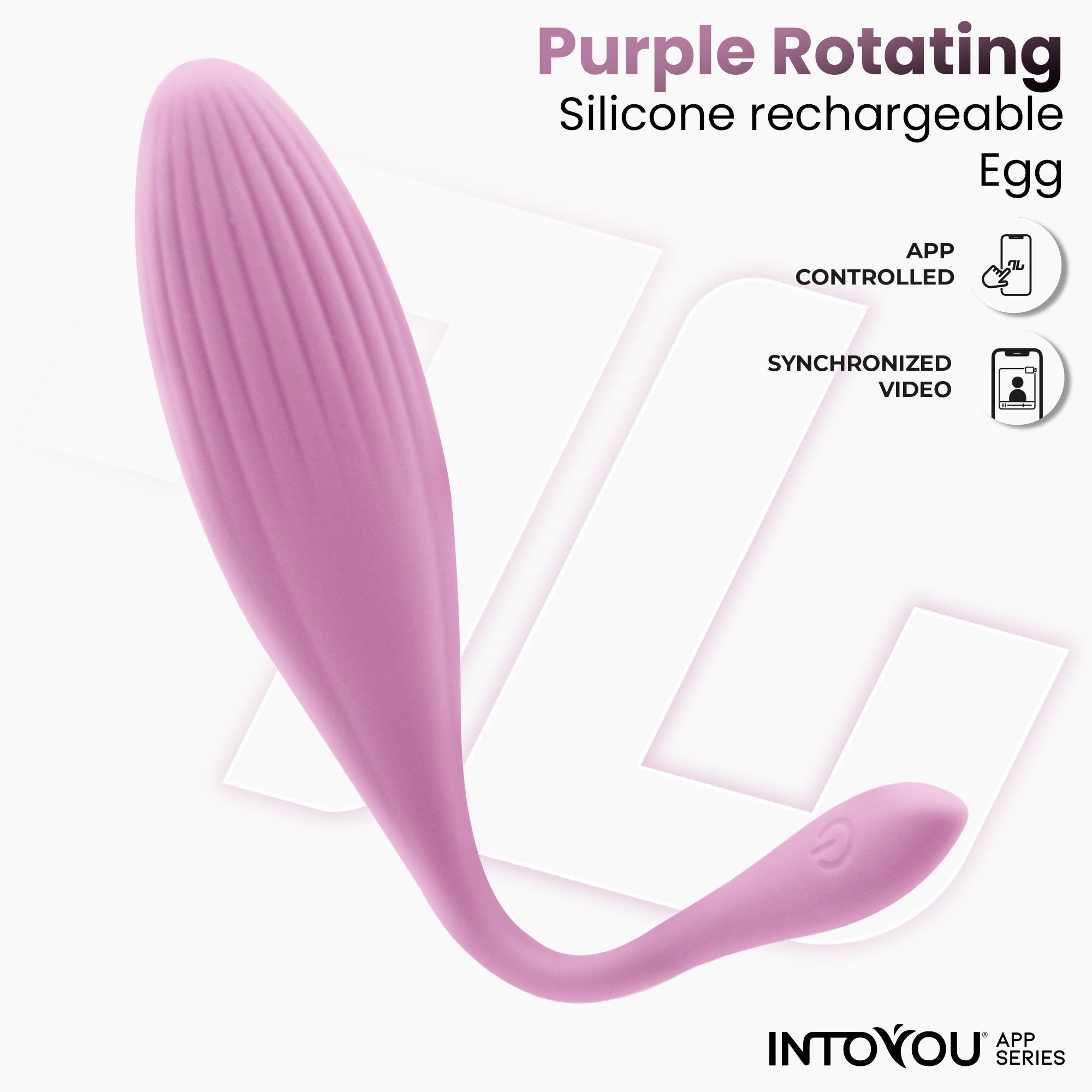 Œuf vibrant INTOYOU APP SERIES avec billes internes, rotation et application USB