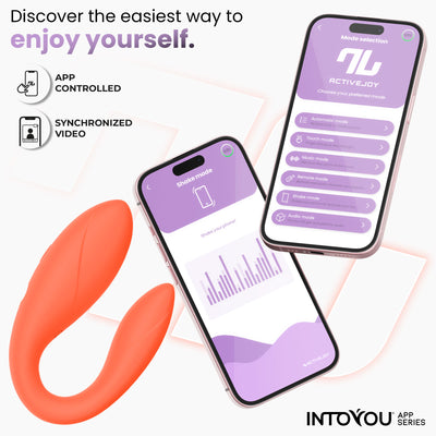 INTOYOU APP SERIES Couple Toy avec application saumon flexible