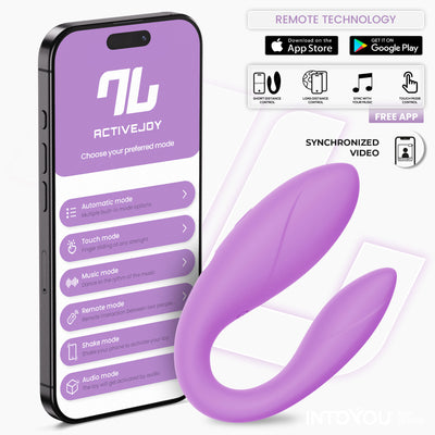 INTOYOU APP SERIES Couple Toy avec application saumon flexible