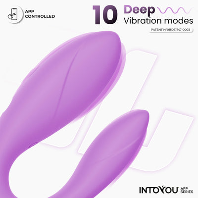 INTOYOU APP SERIES Jouet pour couples avec application en silicone souple à la lavande