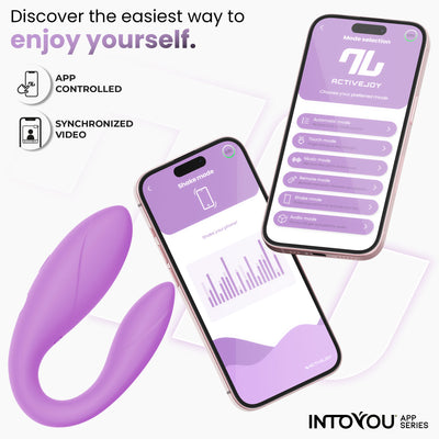 INTOYOU APP SERIES Jouet pour couples avec application en silicone souple à la lavande
